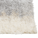 Teppich weiss / grau 200 x 300 cm abstarktes Muster Shaggy MARTUNI