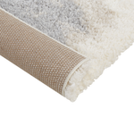 Teppich weiss / grau 200 x 300 cm abstarktes Muster Shaggy MARTUNI