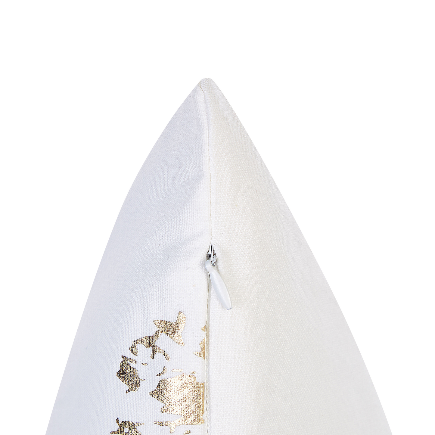 Dekokissen 2er Set GOLDENROD Samtstoff 45 x 45 cm Weiss Pflanzenmuster