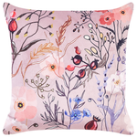 Dekokissen 2er Set ANEMONES Samtstoff 45 x 45 cm Pastellrosa Blumenmuster