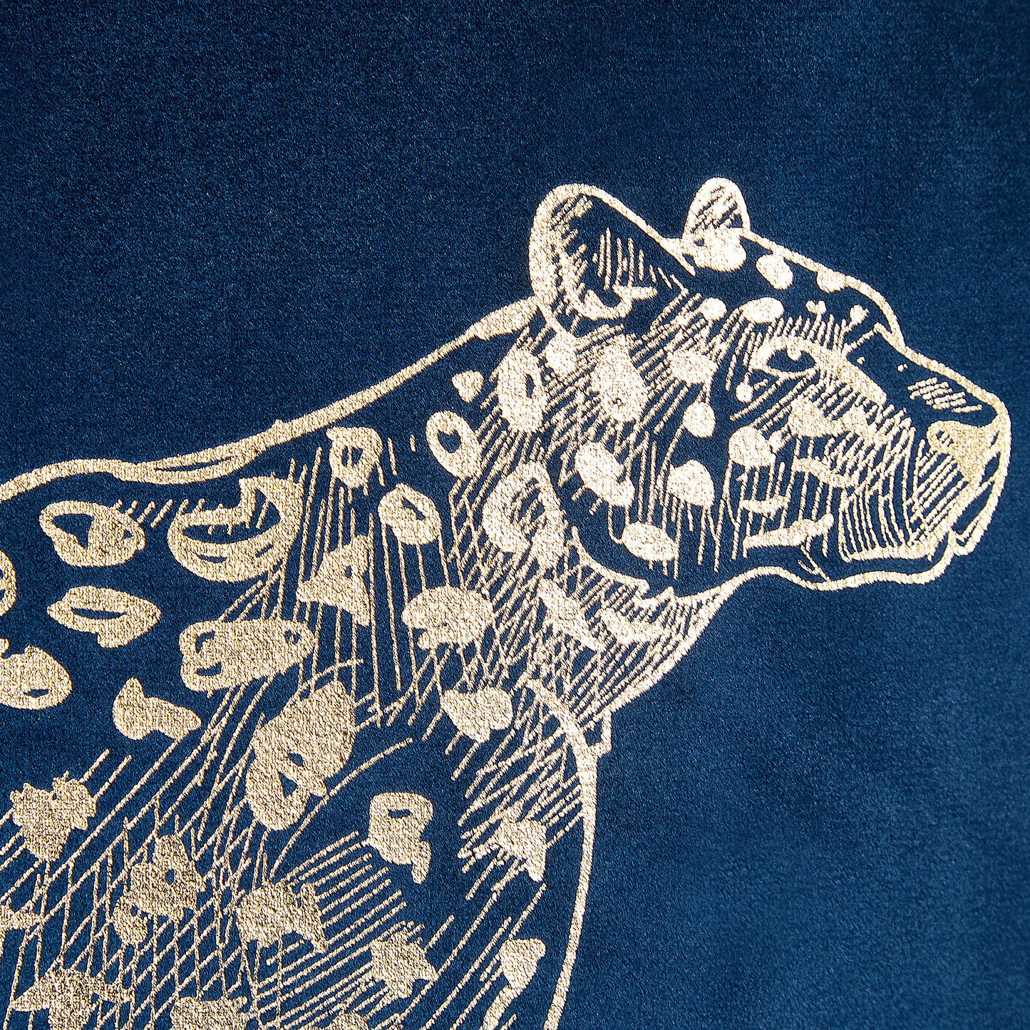 Dekokissen 2er Set MARULA Samtstoff 45 x 45 cm Marineblau Tiermuster