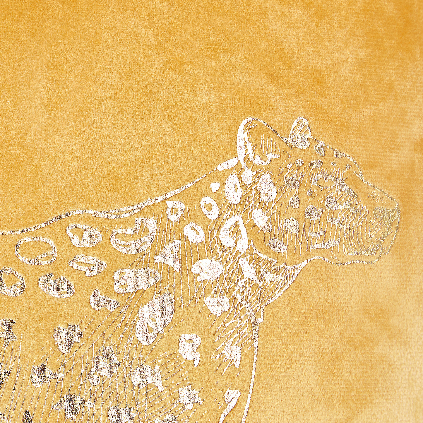 Dekokissen 2er Set MARULA Samtstoff 45 x 45 cm Senfgelb Tiermuster