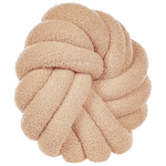 Dekokissen 2er Set AKOLA Bouclé 31 x 31 cm Sandbeige Ohne Muster