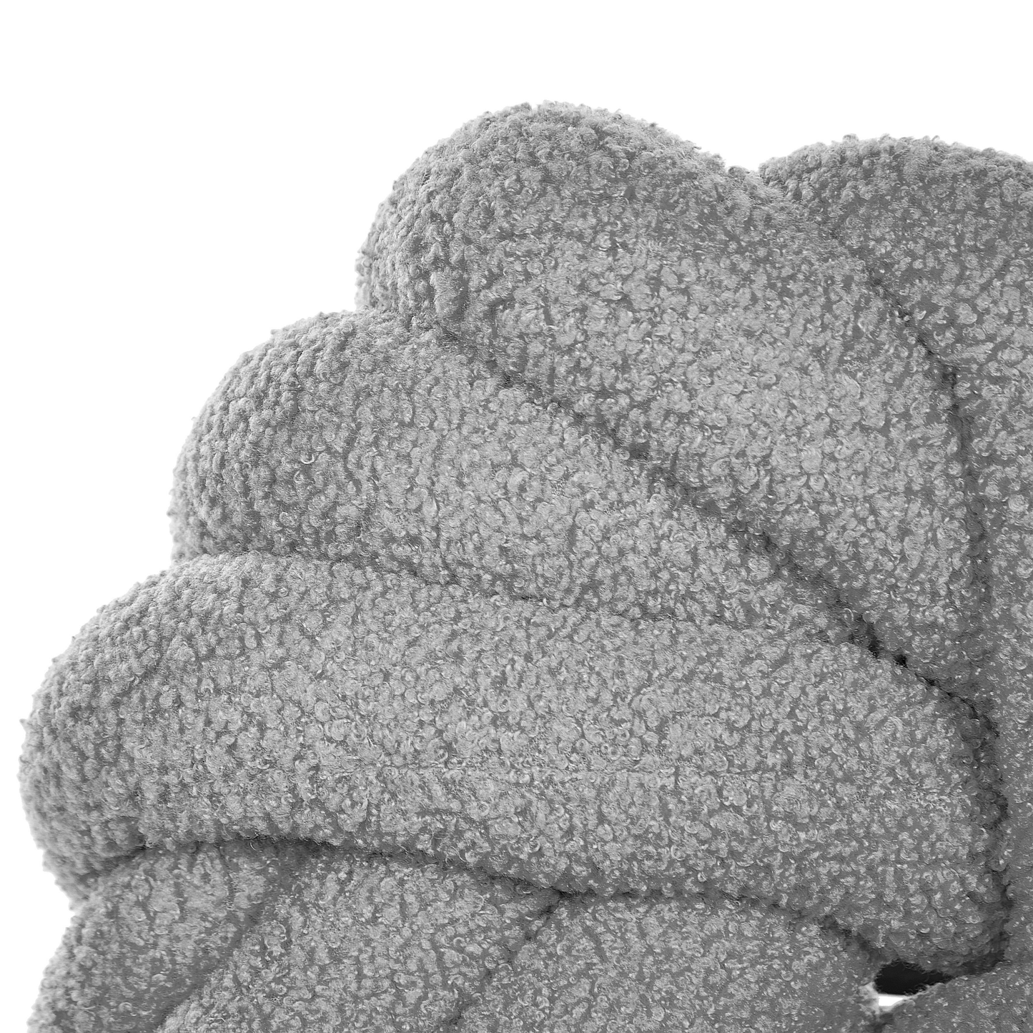 Dekokissen 2er Set AKOLA Bouclé 31 x 31 cm Grau Ohne Muster