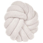 Dekokissen AKOLA Bouclé 31 x 31 cm Cremeweiss Ohne Muster