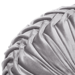 Dekokissen UDALA Samtstoff 40 x 40 cm Grau Ohne Muster