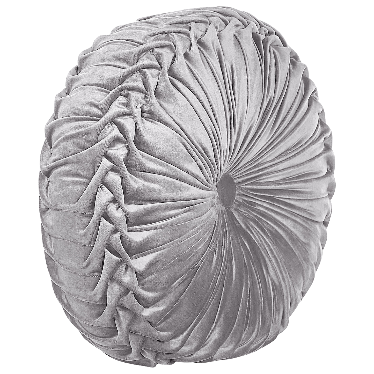 Dekokissen 2er Set UDALA Samtstoff 40 x 40 cm Grau Ohne Muster