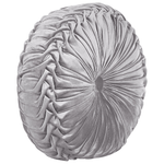 Dekokissen 2er Set UDALA Samtstoff 40 x 40 cm Grau Ohne Muster