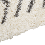 Teppich weiss / grau 160 x 230 cm geometrisches Muster Shaggy AYRUM