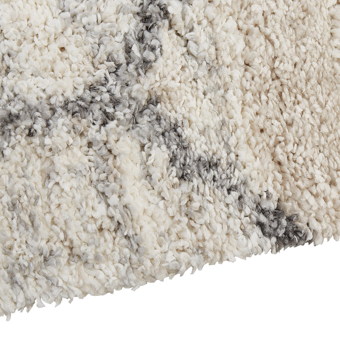 Teppich hellbeige / grau geometrisches Muster 160 x 230 cm Shaggy YEREVAN