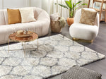 Teppich hellbeige / grau geometrisches Muster 200 x 300 cm Shaggy YEREVAN