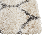 Teppich hellbeige / grau geometrisches Muster 200 x 300 cm Shaggy YEREVAN