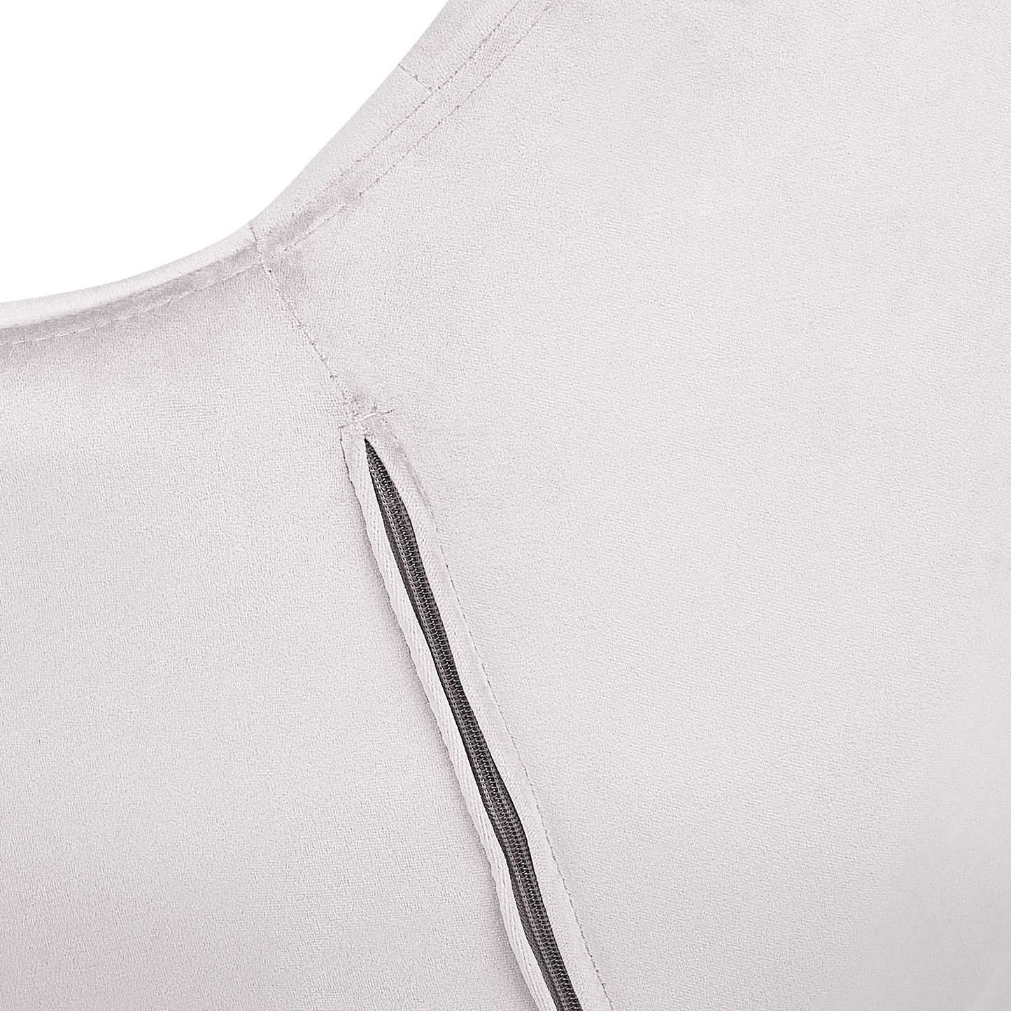 Bürostuhl drehbar LABELLE Samtstoff Grau