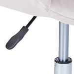 Bürostuhl drehbar LABELLE Samtstoff Grau