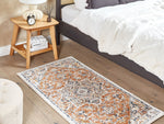 Teppich mehrfarbig 80 x 150 cm orientalisches Muster Kurzflor METSAMOR