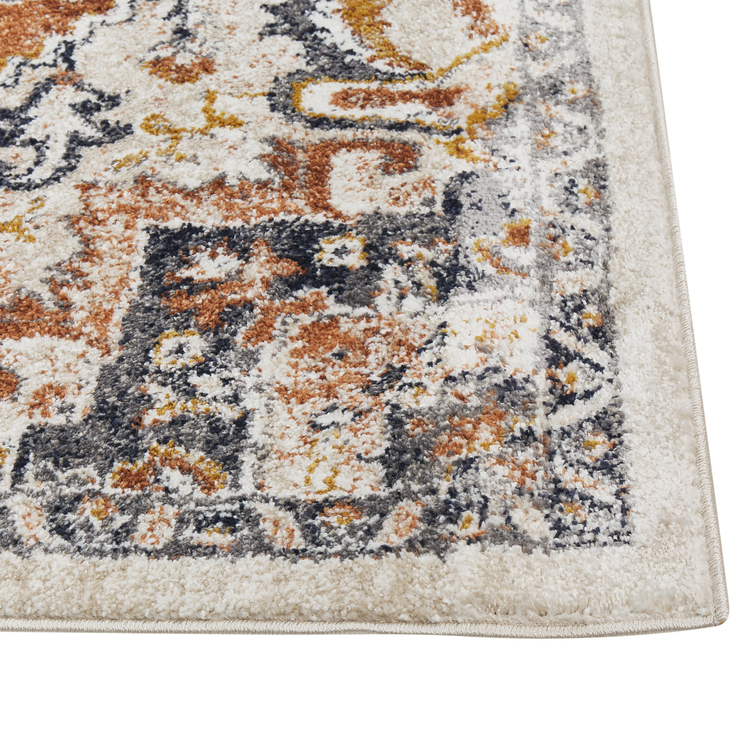 Teppich mehrfarbig 80 x 150 cm orientalisches Muster Kurzflor METSAMOR