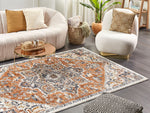 Teppich mehrfarbig 160 x 230 cm orientalisches Muster Kurzflor METSAMOR