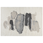 Teppich weiss / grau 160 x 230 cm abstraktes Muster Shaggy MASIS