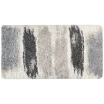 Teppich weiss / grau 80 x 150 cm abstarktes Muster Shaggy MARTUNI
