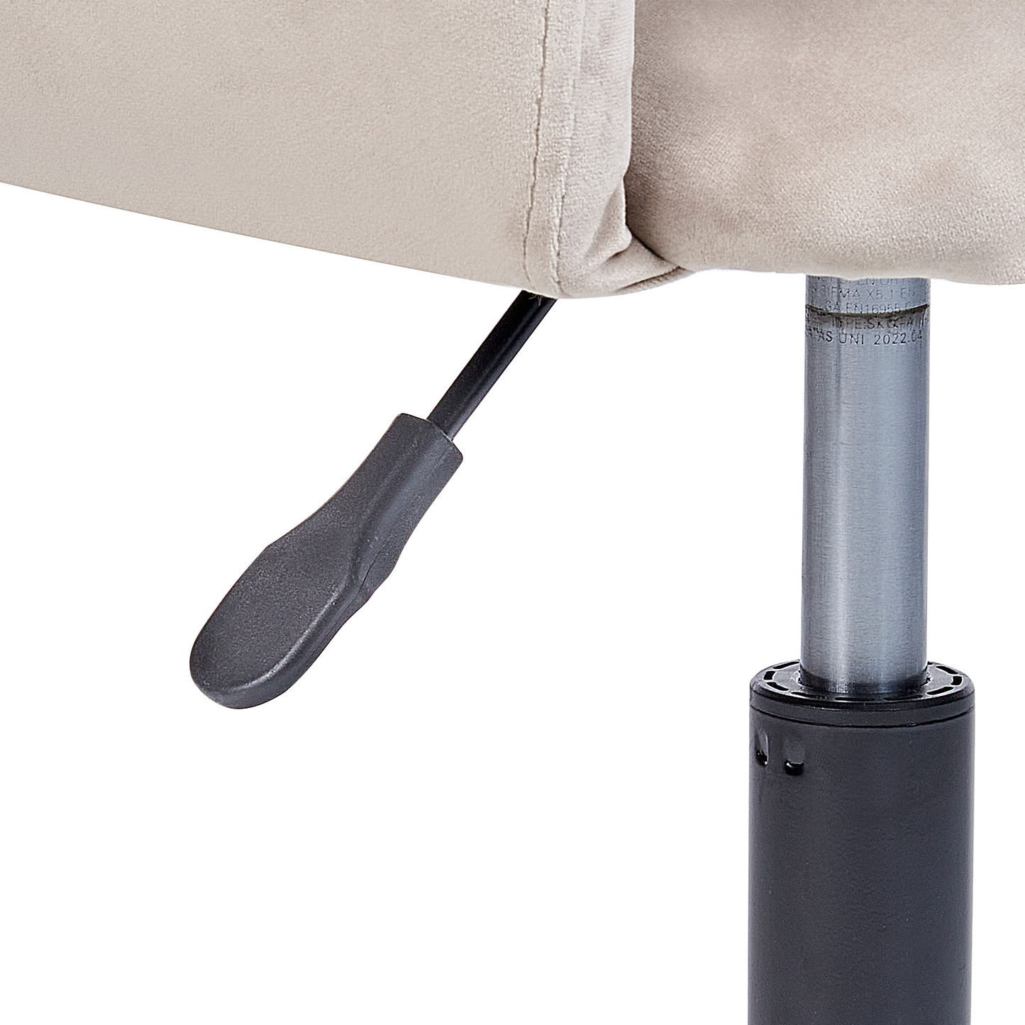 Bürostuhl drehbar SANILAC Samtstoff Taupe