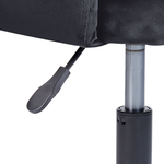 Bürostuhl drehbar SANILAC Samtstoff Schwarz