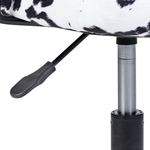 Bürostuhl Samtstoff Schwarz-Weiss ALGERITA