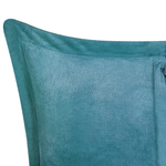 Dekokissen 2er Set ZINNIA Cord 43 x 43 cm Blaugrün Ohne Muster