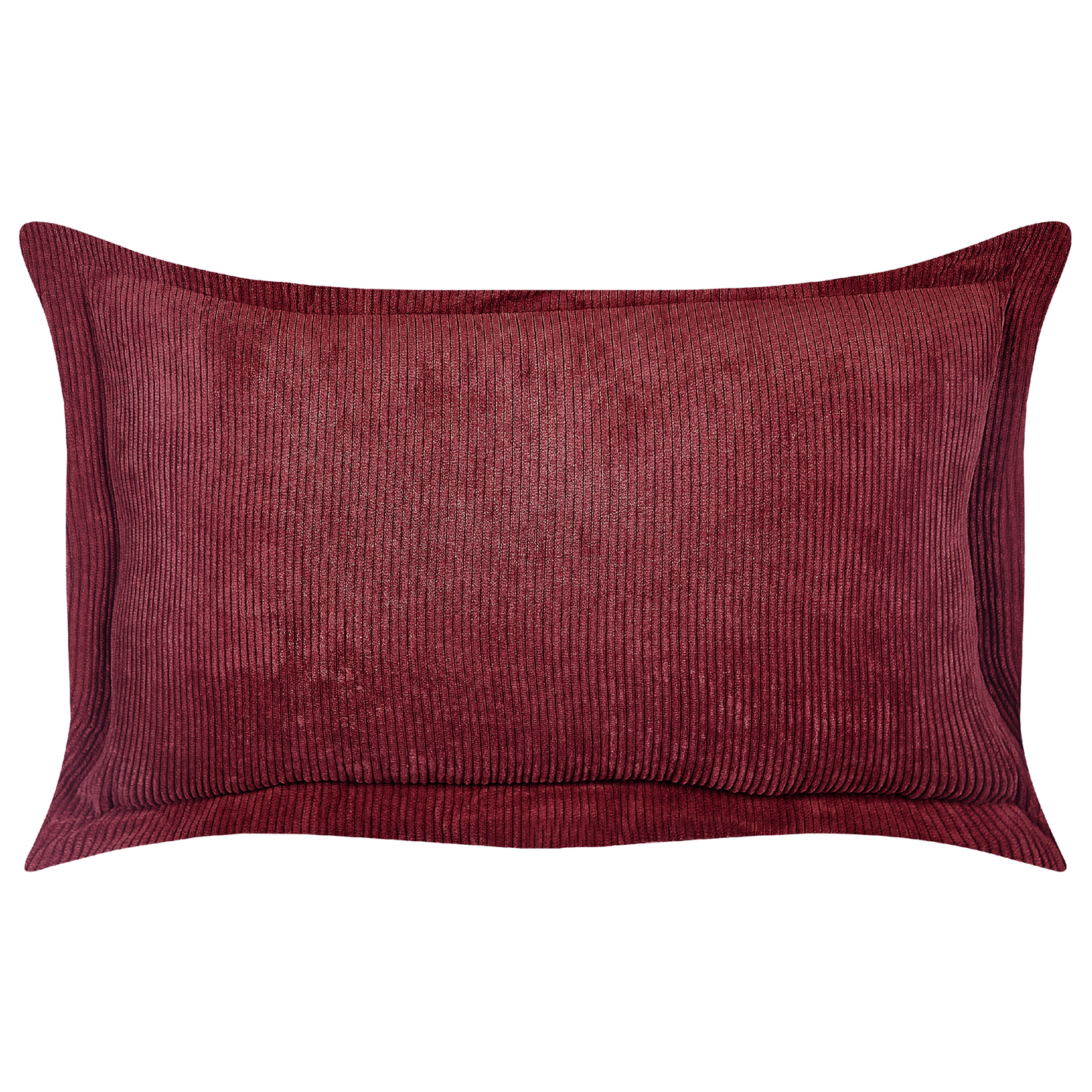 Dekokissen 2er Set ZINNIA Cord 47 x 27 cm Burgunderrot Ohne Muster