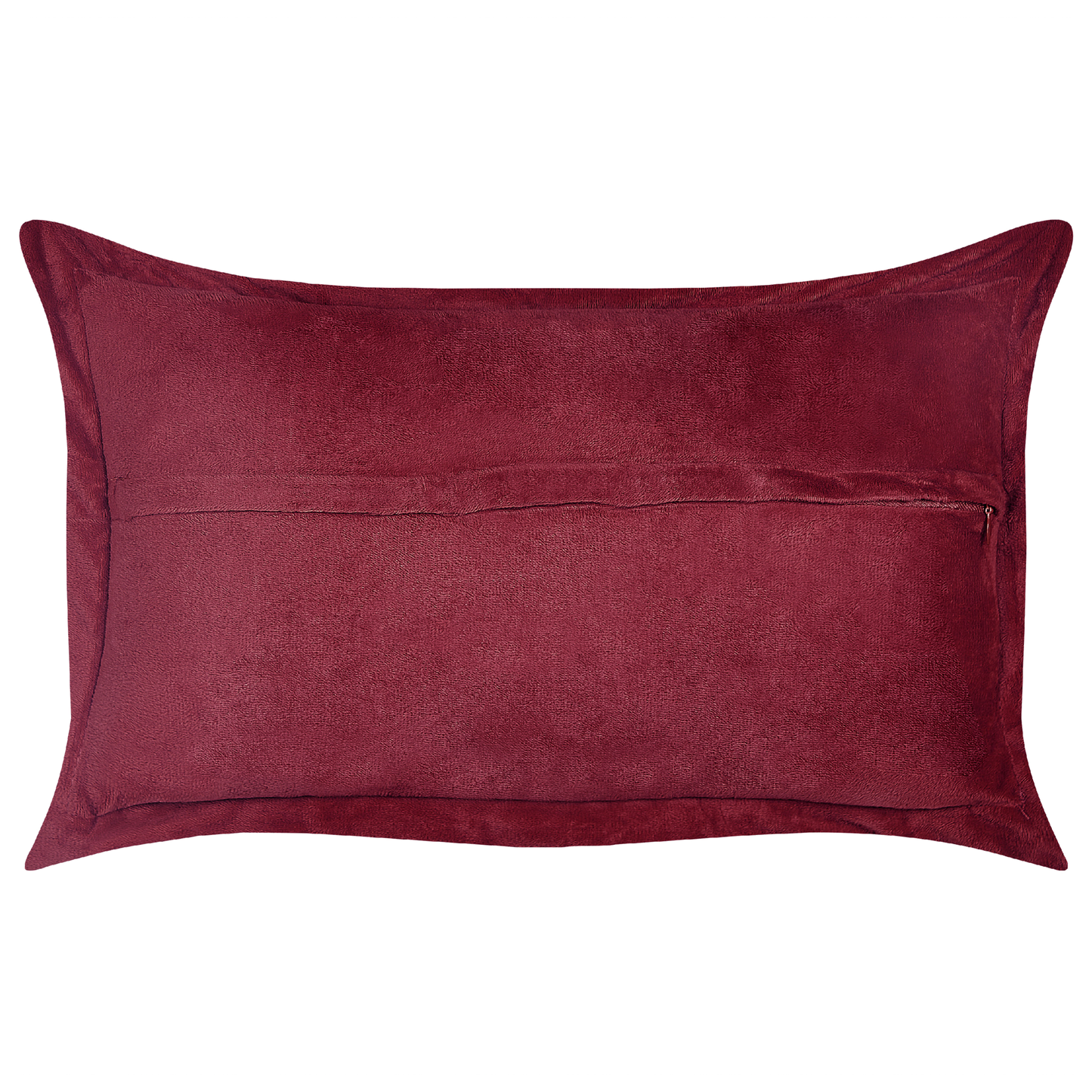 Dekokissen 2er Set ZINNIA Cord 47 x 27 cm Burgunderrot Ohne Muster