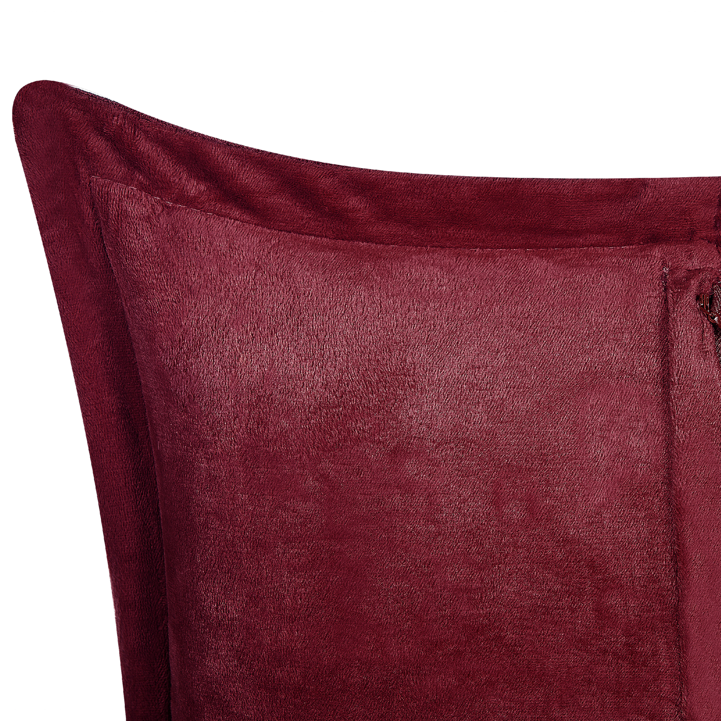 Dekokissen 2er Set ZINNIA Cord 47 x 27 cm Burgunderrot Ohne Muster