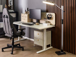 LED Stehlampe AQUARIUS mit Dimmer Metall Dunkelgrau
