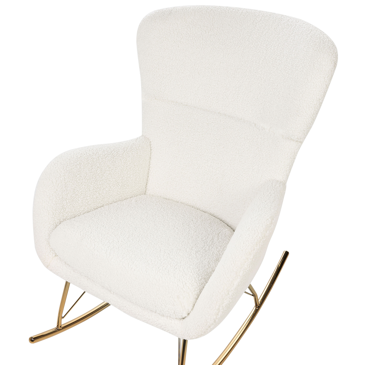 Schaukelsessel ANASET Bouclé Weiss