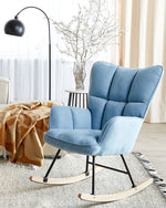 Schaukelsessel OULU Stoff Hellblau