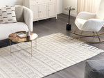 Teppich Wolle beige 160 x 230 cm geometrisches Muster PERTEK