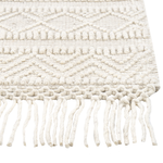 Teppich Wolle beige 160 x 230 cm geometrisches Muster PERTEK