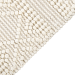 Teppich Wolle beige 160 x 230 cm geometrisches Muster PERTEK