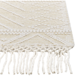Teppich Wolle beige 160 x 230 cm geometrisches Muster MAVIKENT