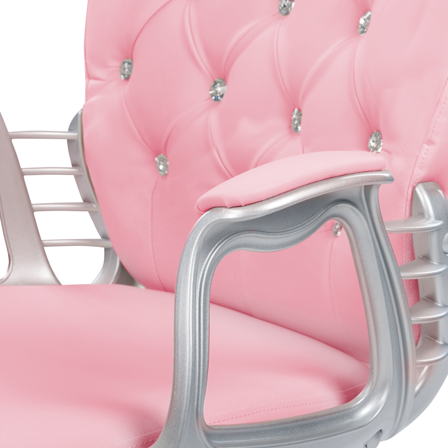 Bürostuhl drehbar PRINCESS Kunstleder Rosa