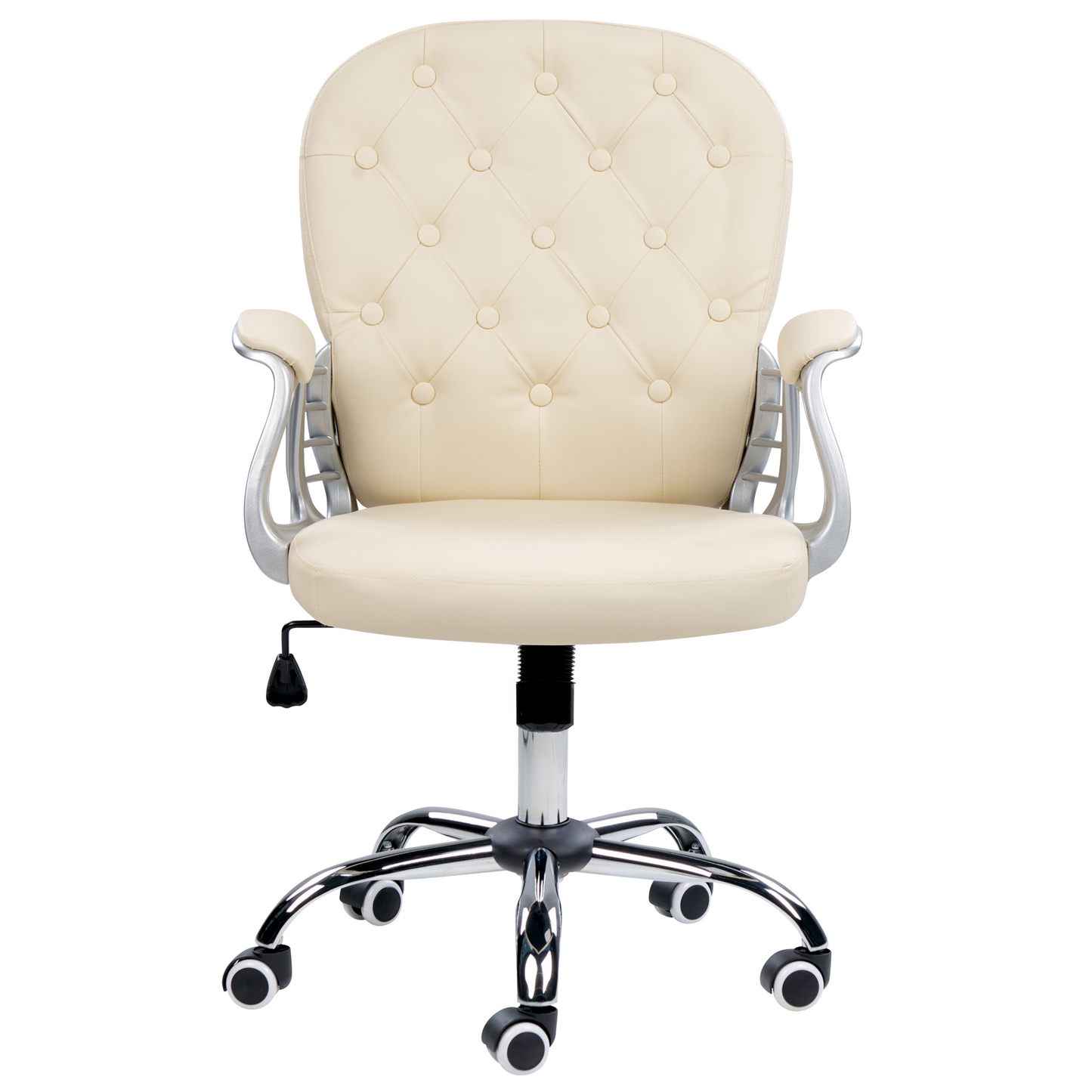 Bürostuhl Kunstleder beige höhenverstellbar PRINCESS