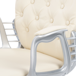 Bürostuhl Kunstleder beige höhenverstellbar PRINCESS