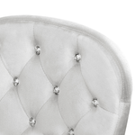 Bürostuhl drehbar PRINCESS Samtstoff Hellgrau