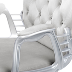 Bürostuhl drehbar PRINCESS Samtstoff Hellgrau