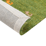 Gabbeh Teppich Wolle grün 160 x 230 cm Tiermuster Hochflor YULAFI