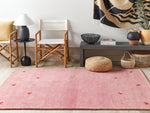 Gabbeh Teppich Wolle rosa 160 x 230 cm Tiermuster Hochflor YULAFI