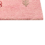 Gabbeh Teppich Wolle rosa 160 x 230 cm Tiermuster Hochflor YULAFI