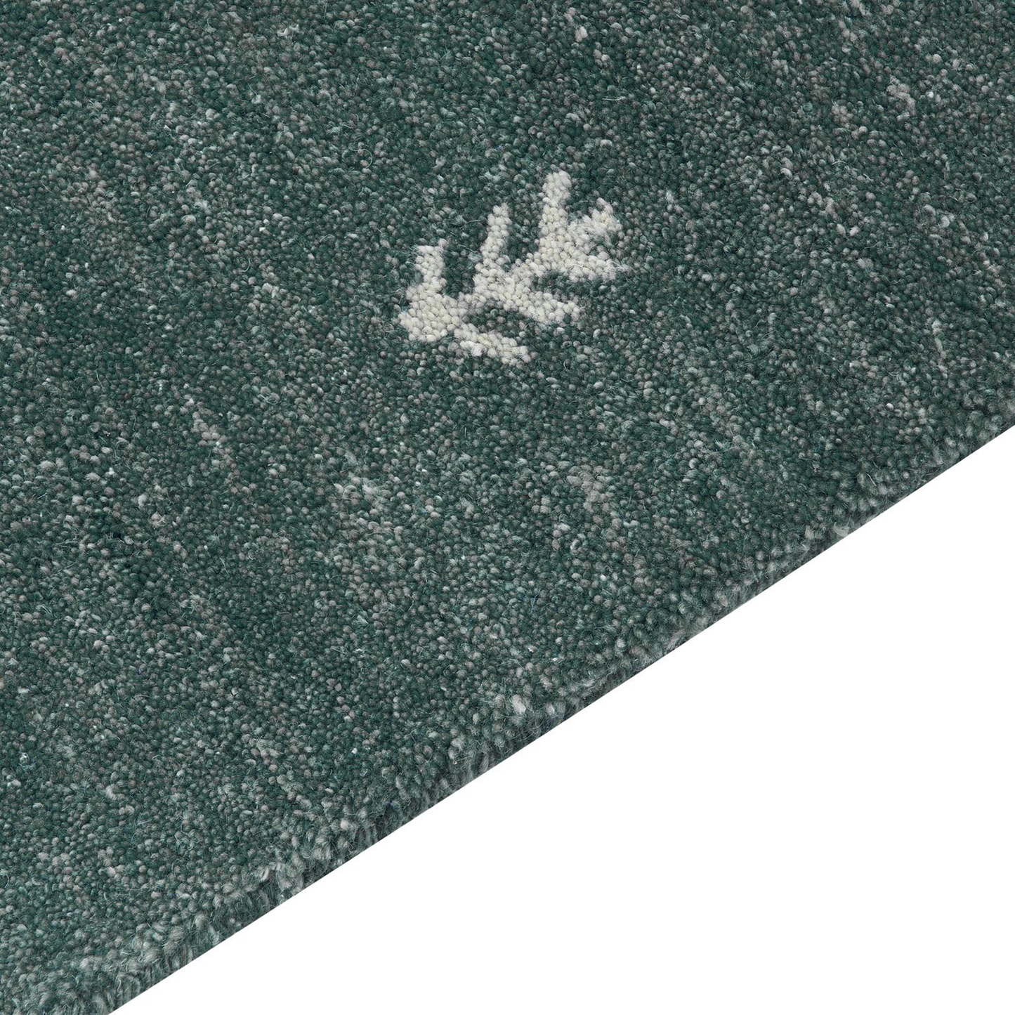 Gabbeh Teppich Wolle grün 80 x 150 cm Kurzflor CALTI