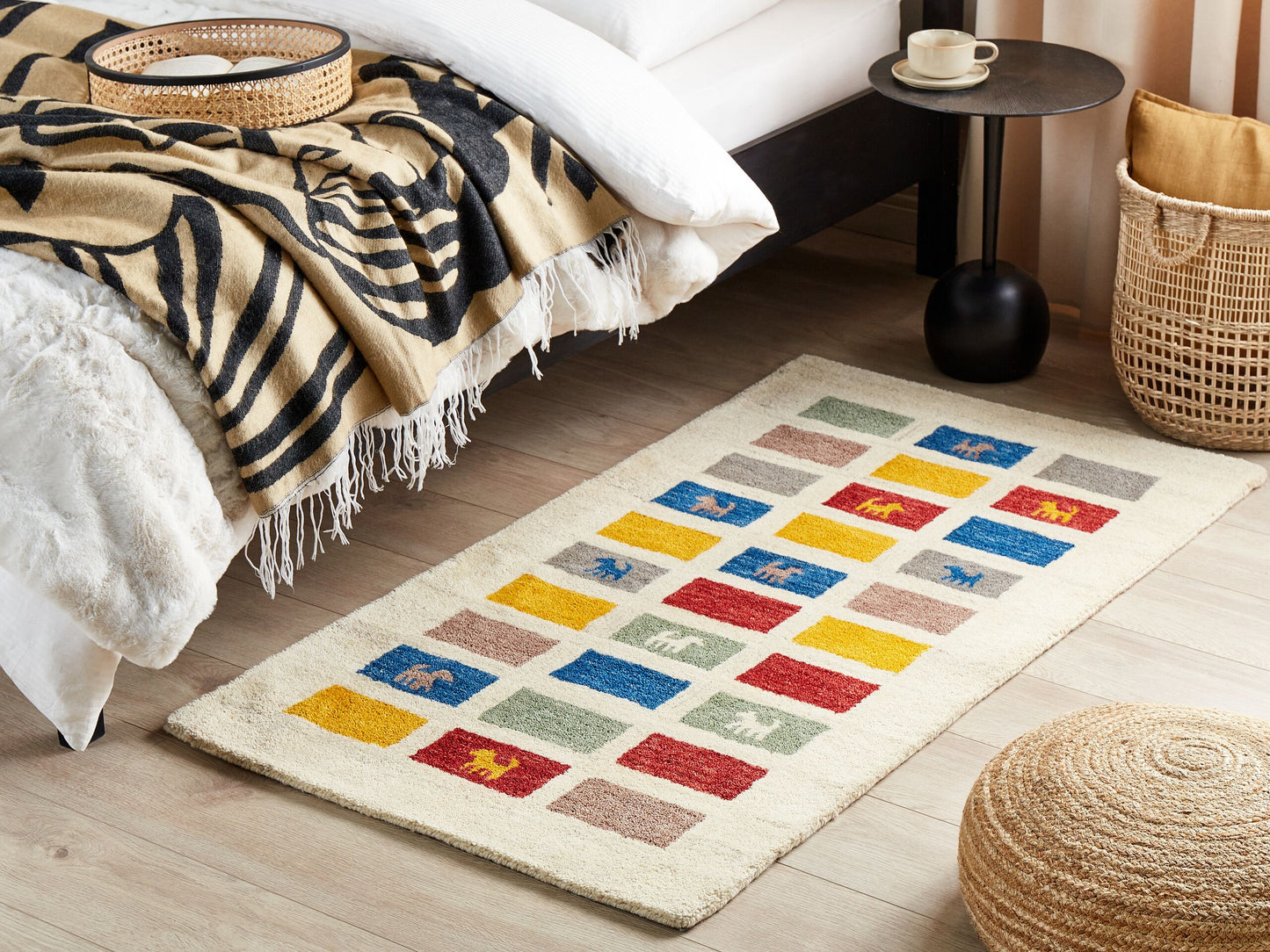 Gabbeh Teppich Wolle mehrfarbig 80 x 150 cm Hochflor MURATLI