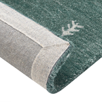 Gabbeh Teppich Wolle grün 160 x 230 cm Kurzflor CALTI