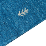 Gabbeh Teppich Wolle blau 140 x 200 cm Kurzflor CALTI