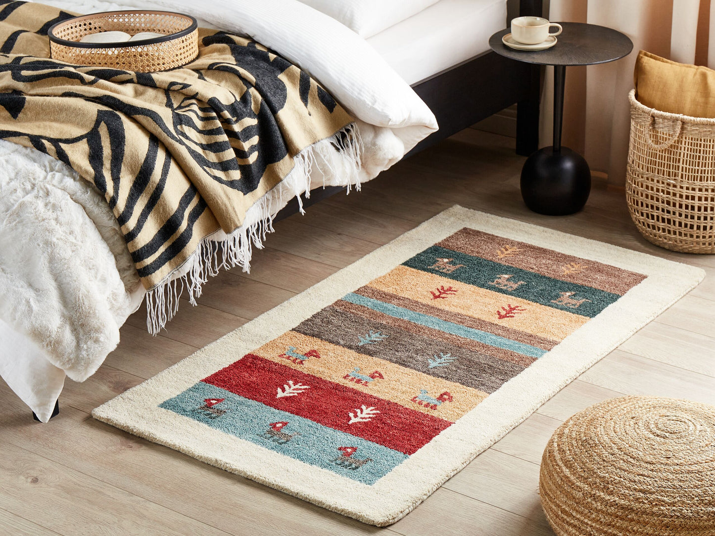 Gabbeh Teppich Wolle mehrfarbig 80 x 150 cm Hochflor SARILAR